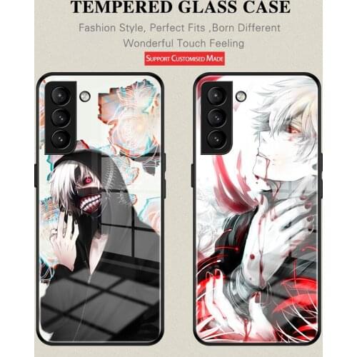 Anime Tokyo Ghoul Phone Case For Samsung Note8 9 10 20 S8 9 10 10E 21 20Plus 20 21Ultra Tempered Glass Shell Anti-Fall