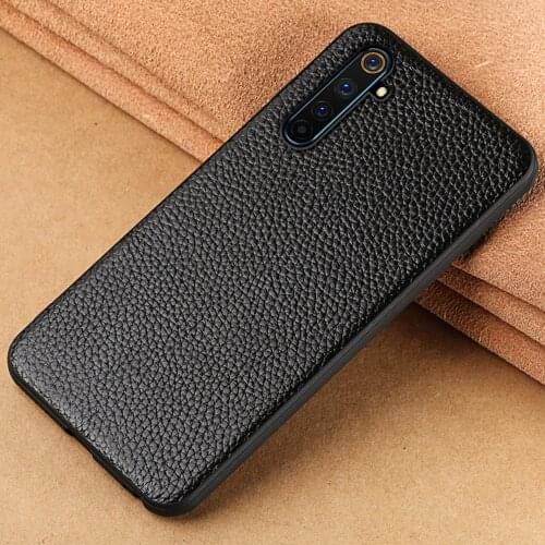 Genuine Litchi Grain Leather Case for Realme 6 Pro X2 Pro XT GT C3 X7 X50 5 7 Pro Cover For OPPO A9 Reno 5 4 Pro Find X2 X3 Pro