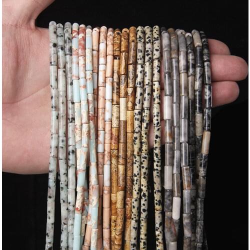 4X13MM Cylinder Shape Beads Quartzs Emperor Jaspers Stone Bead For Jewelry Making Unisex Bracelet Necklace Diy Accessories