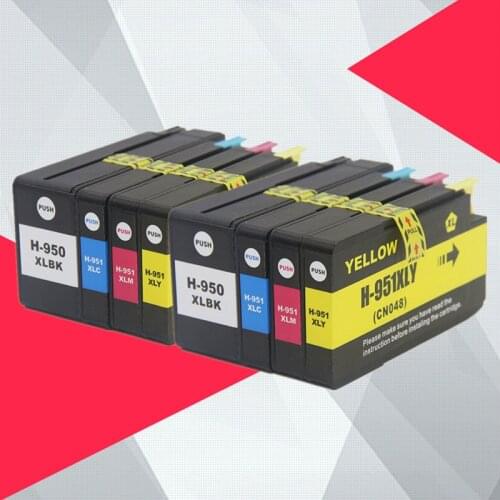 8PK Compatible For HP 950XL 951XL 950 951 Ink Cartridges Officejet Pro 8100 8600 8610 8615 8620 8625 251dw 276dw for HP950