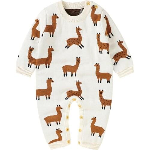 0-18M Newborn Baby Romper Infant Baby Knited Outfits Long Sleeve Jumpsuit For Boys Girls One Piece Overall For Kids New Style