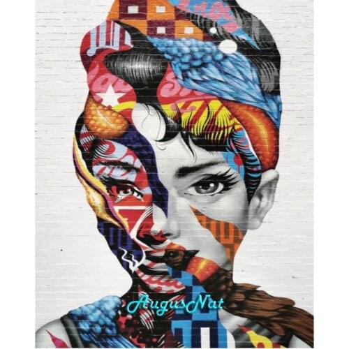 Beauty diamond painting set woman wall art crystal rhinestone pasted oil painting diamond dotz abstract figure hand craft gifts
