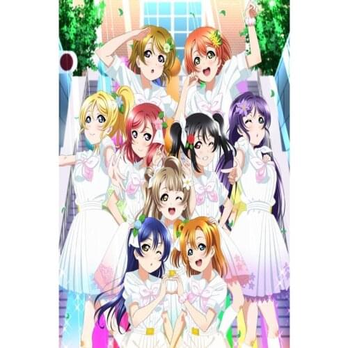 Nice Anime Love Live! Poster Silk Fabric Wall Art Poster Print Painting Nature Decoration Pictures Modern Home Decor