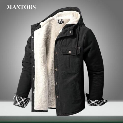 Winter Thick Warm Men Parkas Cotton Bomber Jacket Mens Plus Velvet Casual Hooded Parka Overcoat Military Windbreaker Windproof