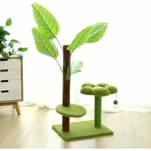 Hot sale new simulation tropical rainforest wooden pet cat climbing frame