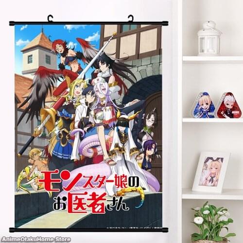 2020 NEW Anime monsterr musume no oisha san Character Saphentite Neikes Glenn Leitbeit Wall Scroll Mural Poster Otaku Home Decor