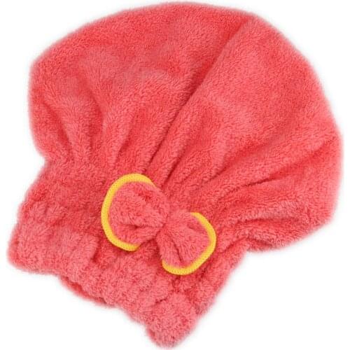 New Microfibre Quick Hair Drying Bath Spa Bowknot Wrap Towel Hat Cap For Bath Bathroom Accessories SCI88