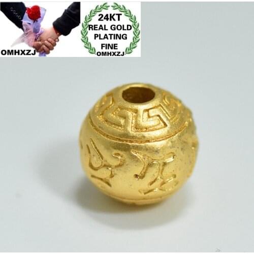 OMHXZJ Wholesale CA340 European Fashion Woman Man Party Birthday Wedding Gift Words Coin DIY Accessories 24KT Gold Pendant Charm