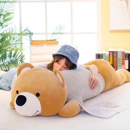 60-120cm Papa Bear plush toys long pillow with Zipper doll girls gift soft toys valentines day present