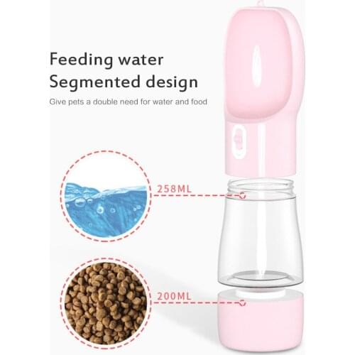 Portable Pet Dog Water Bottle For Dogs Multifunction Dog Food Water Feeder Drinking Bowl Puppy Cat Water Dispenser Pet Products