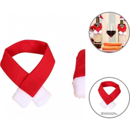 Dust-proof Soft Festive Ambience Christmas Wine Bottle Cover for Household