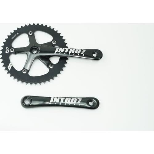 INTRO7 square hole Alumniun Alloy Crankset Fixed Gear Crank 48T 165mm BCD130 BIKE crankset bicycle chainwheel include BB