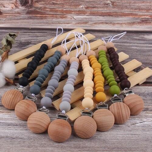 Silicone Baby Anti-drop Chain Pacifier Clips Infant Nipple Appease Soother Chain Clips Dummy Holder