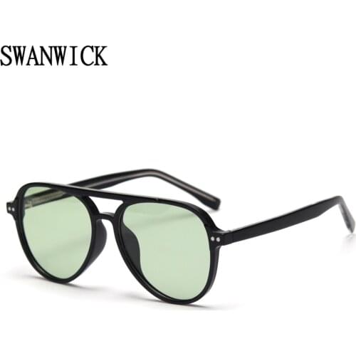 Swanwick square woman sunglasses polarized men Night vision goggles big frame green black high quality Summer tourism outdoor