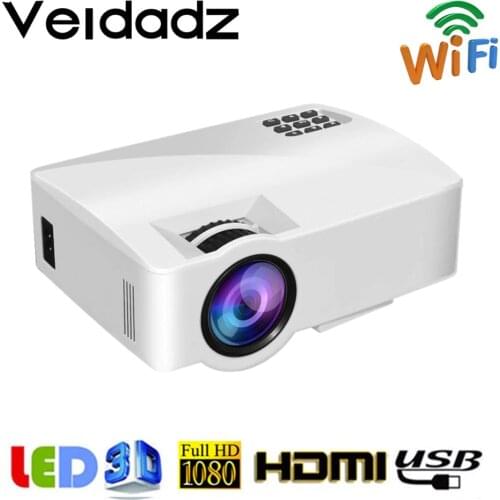 VEIDADZ A8 Home Theater LED Projector Miniature Portable Wired Synchronous Display Wireless WIFI Projection Support 1080P