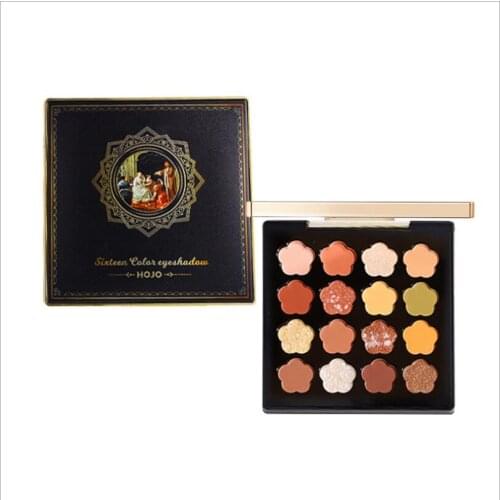 Hojo Sixteen Color Eyeshadow Compact Matte Pearly Gloss Beginner Greek Style Eyeshadow T1359