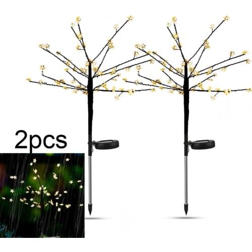 Solar Powered Outdoor DIY Shape Tree Lights with LED and Light Control Three Gears for Garden Lawn Landscape Light