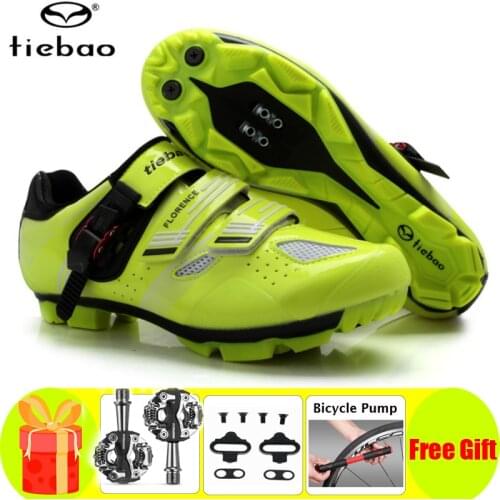 Tiebao Cycling Shoes Sapatilha Ciclismo Mtb Mountain Bike SPD Pedals Cleat Sneakers Bicycle Chaussure Vtt Bicicleta Carretera