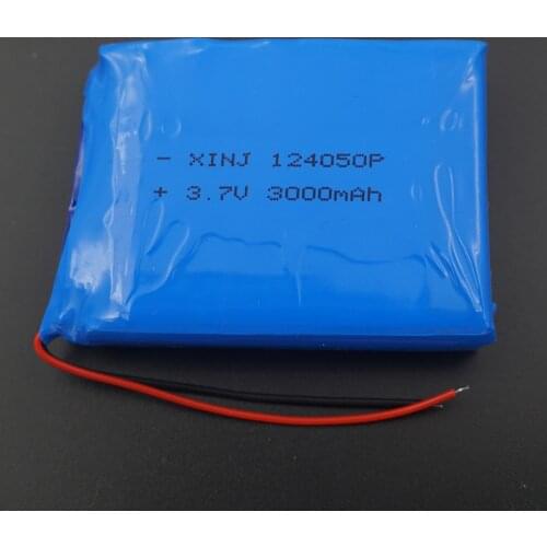 XINJ 3.7V 3000 mAh Lithium Polymer Battery Li ion cell For GPS Power bank E-book PAD Bluetooth device DVD IPTV Tablet PC 124050