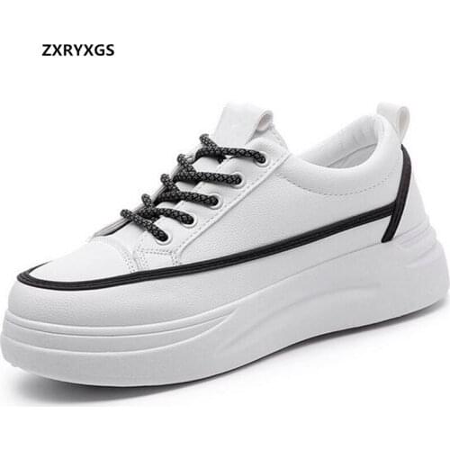 High Quality Microfiber Spell Color White Shoes Woman Sneakers Platform Shoes Comfortable Light Trendy Fashion Shoes New 2021