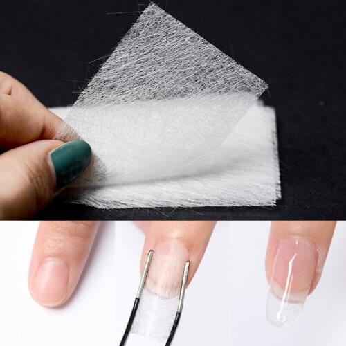 10/20pcs Silk Fiberglass For Nail Extension Form Non-Woven Silks UV Gel Building Fiber French Acrylic DIY Manicure Accessories
