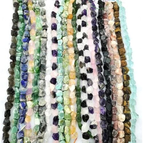 15mm Natural Crystal Freeform Rough GemStone Beads Raw Nugget Chip Stone For Jewelry Making DIY Pendant 15.5'' Strand