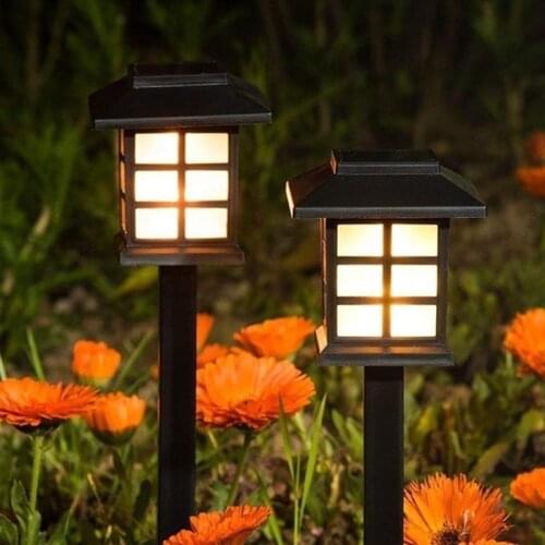 2pcs Solar Garden Light DecorationHollow Lawn Lamp Pathway Solar Garden Outdoor Lights Waterproof Garden Solar Lawn Led Light