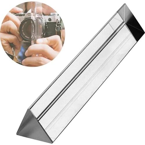 3.5" Crystal Optical Glass Triangular Prism Light Spectrum Physics Teaching High Quality Triangular Prism for Home Decor