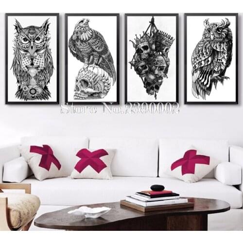 5D Full Mosaic Animal Eagle Picture Diamond Embroidery Owl And Skull Diy Diamond Painting Cross Stitch Needlework Home Decor