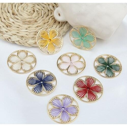 6pcs Europe And The United States hand-woven Hollow Cherry Earrings For Women Necklace Bracelet Diy Handmade Jewelry Accessories