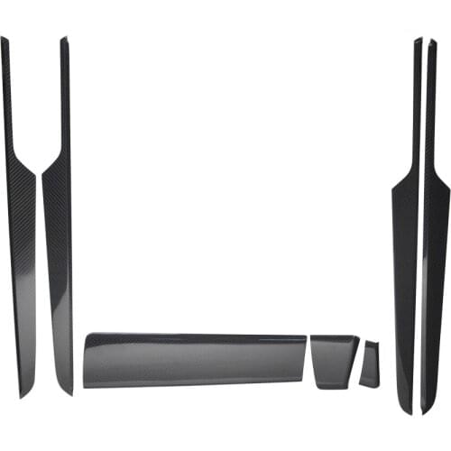 For Porsche Macan 2018up Dry Carbon Fiber Middle Console Dashboard Panel Trim Interior Trims 7pcs