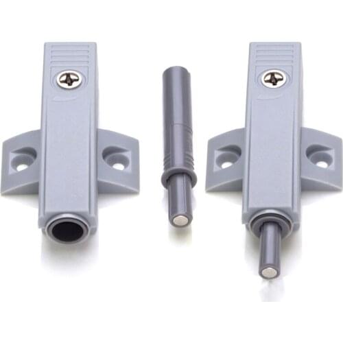 8Pcs Gray Kitchen Cabinet Door Suction Door Rebound Device Quiet Close Magnetic Closer Damper Door Silencer Buffers + Screws