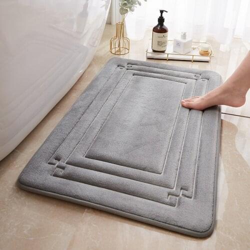 Bathroom Memory Foam Absorbent Floor Mat Anti-skid Mat Quick-drying Mat Bathroom Toilet Door Mat Bathroom Kitchen Supplies