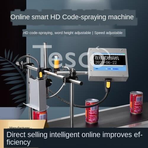 Automatic inkjet printer assembly line intelligent inkjet printer to print production date online assembly line laser printer