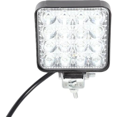 16LED 48W /14LED 42W Work Light 12V 24V Car LED Spotlight Light Square Round Auto Truck Off Road Mini Ledbar Offroad Accessories