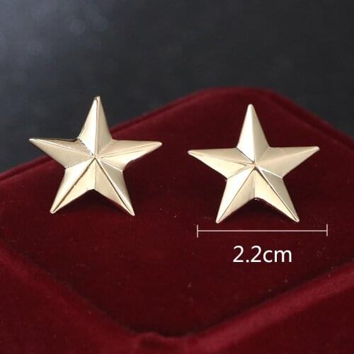 Little Star Brooch Badge Mens and Womens Blouses Five Pointed Metal Lapel Pin Stars Shirt Collar Pins and Brooches Accessories