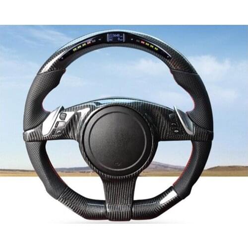 For Porsche 911 Cayenne Palamera LED Carbon Fiber Sports Steering Wheel