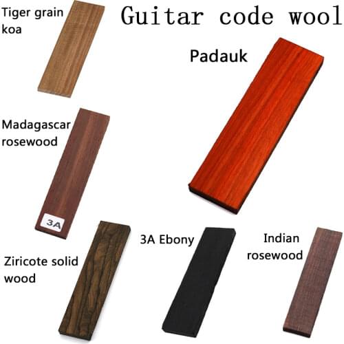 AAA-B Grade Ebony Material For Guitar Bridge High Quality African Blackwood Guitar Accessories Raw Materials 20*4.5-5*1.2-1.3cm