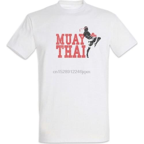 Muay Thai Fighter T-Shirt Martial Arts Sports Sport Fight Gym Training Fitness Cotton Homme Plus Size Tee Shirt