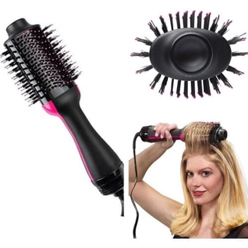 Hot Comb One Step Hair Dryer Volumizer 2 In 1 Hair Dryer Brush Mutifunctional Hair Straightener Curler Comb Styling Curling Tool
