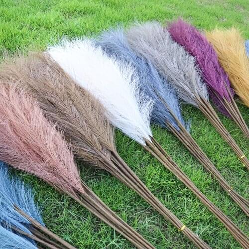 1Pcs 122cm Artificial Pampas Grass Bouquet DIY Vase New Year Holiday Wedding Party Home Decoration Plant Simulation Flower Reed