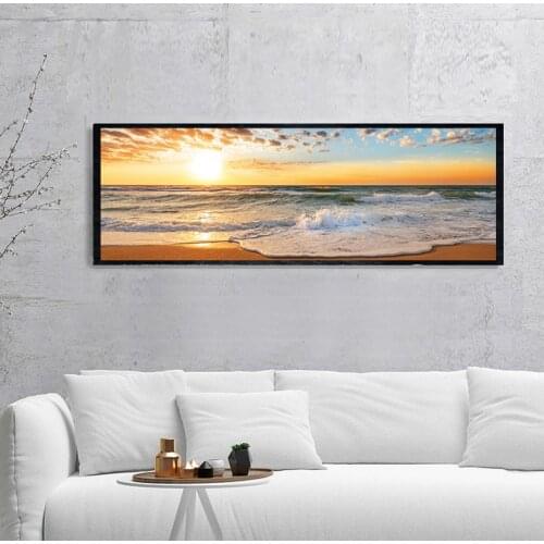 Canvas Painting Beach Ship Sea Wall Art Nordic Posters And Prints Home Decoration Big Size Pictures For Living Room