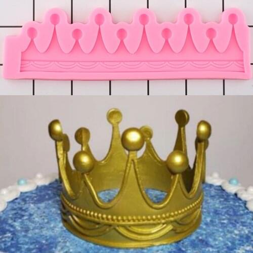 Crown Lace Border Silicone Mold Cupcake Topper Fondant Cake Decorating Tools Candy Clay Resin Molds Chocolate Gumpaste Moulds