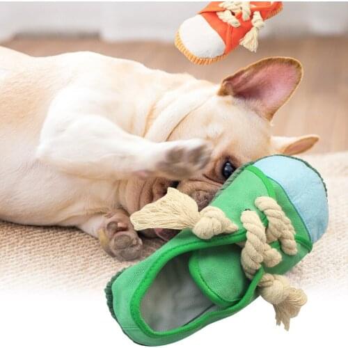 Creative new plain slippers pet vocal toys dog teeth cleaning teeth doll interactive pet supplies