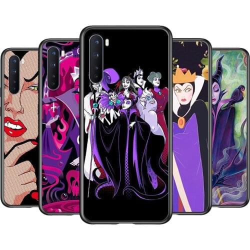 Soft TPU Disney villain witch Silicone Cover For OnePlus Nord CE 2 N100 N10 9 9R 8T 8 7T 7 6T 6 5T Pro Black Phone Case