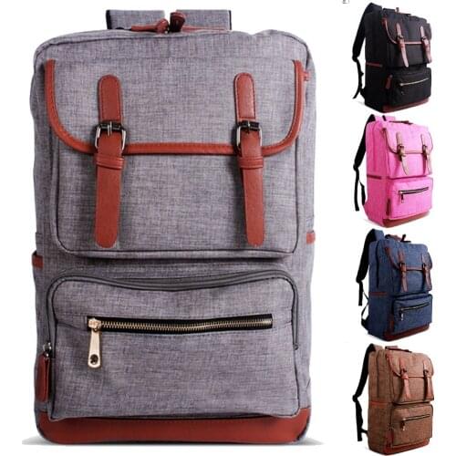 New 14 15 15.6 inch Waterproof Linen Computer laptop notebook bags Backpack case Durable for Men Women Business School Travel