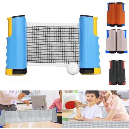 Portable Retractable Table Tennis Set 69 Inches Max Telescopic Ping Pong Net With Table Tennis Paddle And Ping Pong Balls