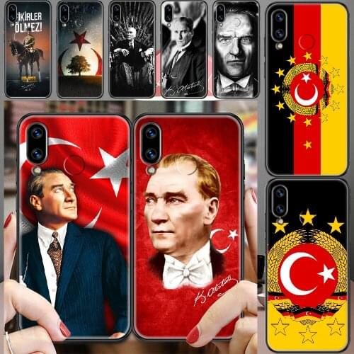 Turkey Mustafa Kemal Ataturk Flag Phone case For Huawei Honor 6 7 8 9 10 10i 20 A C X Lite Pro Play black luxury coque soft