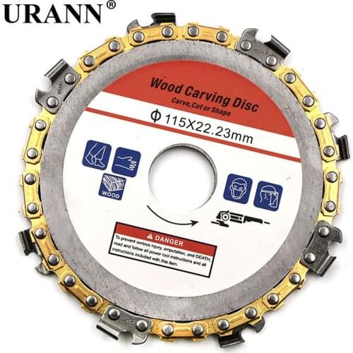 URANN 1pcs 4 inch 4.5 inch 5 Inches Wood Carving Disc Chain Grinder Carving for for 125mm /115mm Angle Grinding