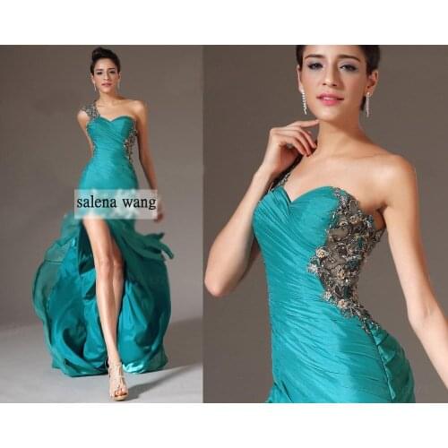 Party prom evening gown lace appliques one shoulder vestido de renda 2018 new fashion sexy women Mother of the Bride Dresses